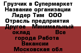 Грузчик в Супермаркет › Название организации ­ Лидер Тим, ООО › Отрасль предприятия ­ Другое › Минимальный оклад ­ 19 000 - Все города Работа » Вакансии   . Московская обл.,Климовск г.